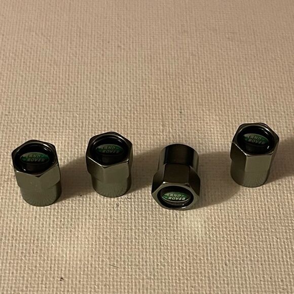 Land Rover valve Stem caps in Gray set of 4 NWT - Picture 2 of 4